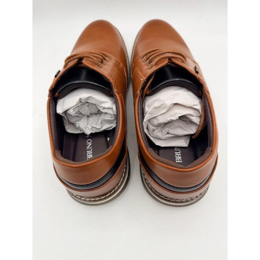 Bruno Marc Oxford Casual Dress Shoes Men's 10.5 Brown SBOX2336M Officewear New